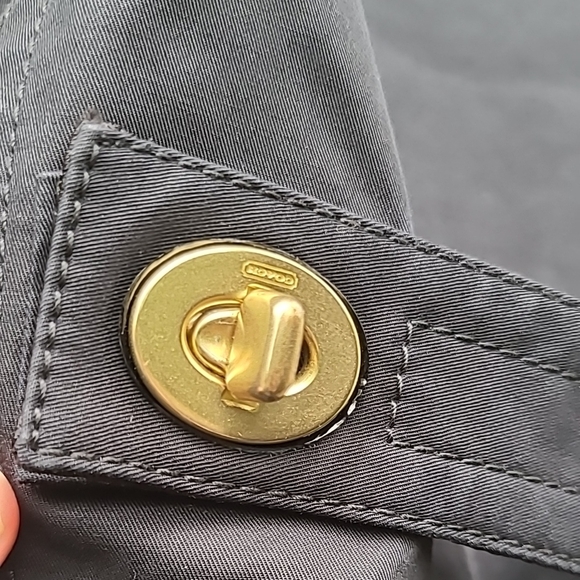 Coach Navy and Gold Women's Spring/Rain Jacket - Picture 4 of 6